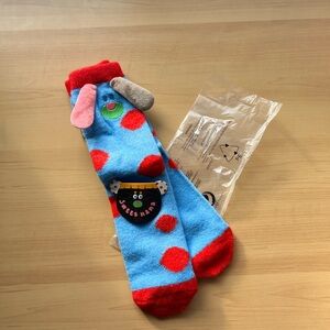 NWT Blue and red Jack Sparrow socks